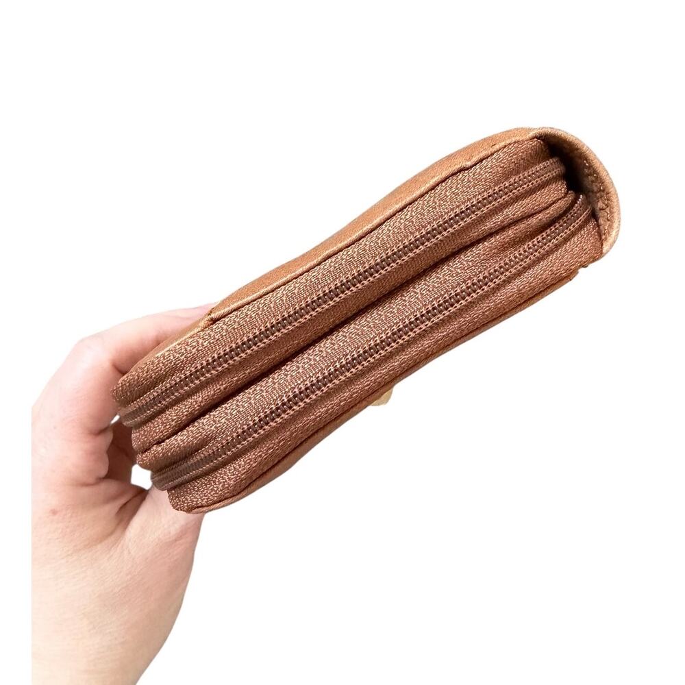 Wilsons Leather Zip Around Closure Brown Leather Wallet Organizer NEW - Picture 5 of 9